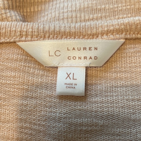 Lauren Conrad Pink Ruffle Long Sleeve Layering Blouse - Picture 5 of 6